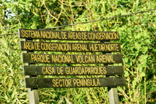 Arenal National Park sign 5017